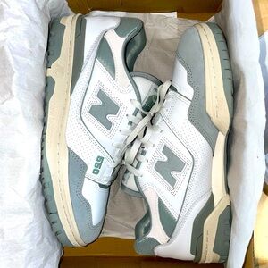 New Balance 550 White/Mint-Green Sneakers
